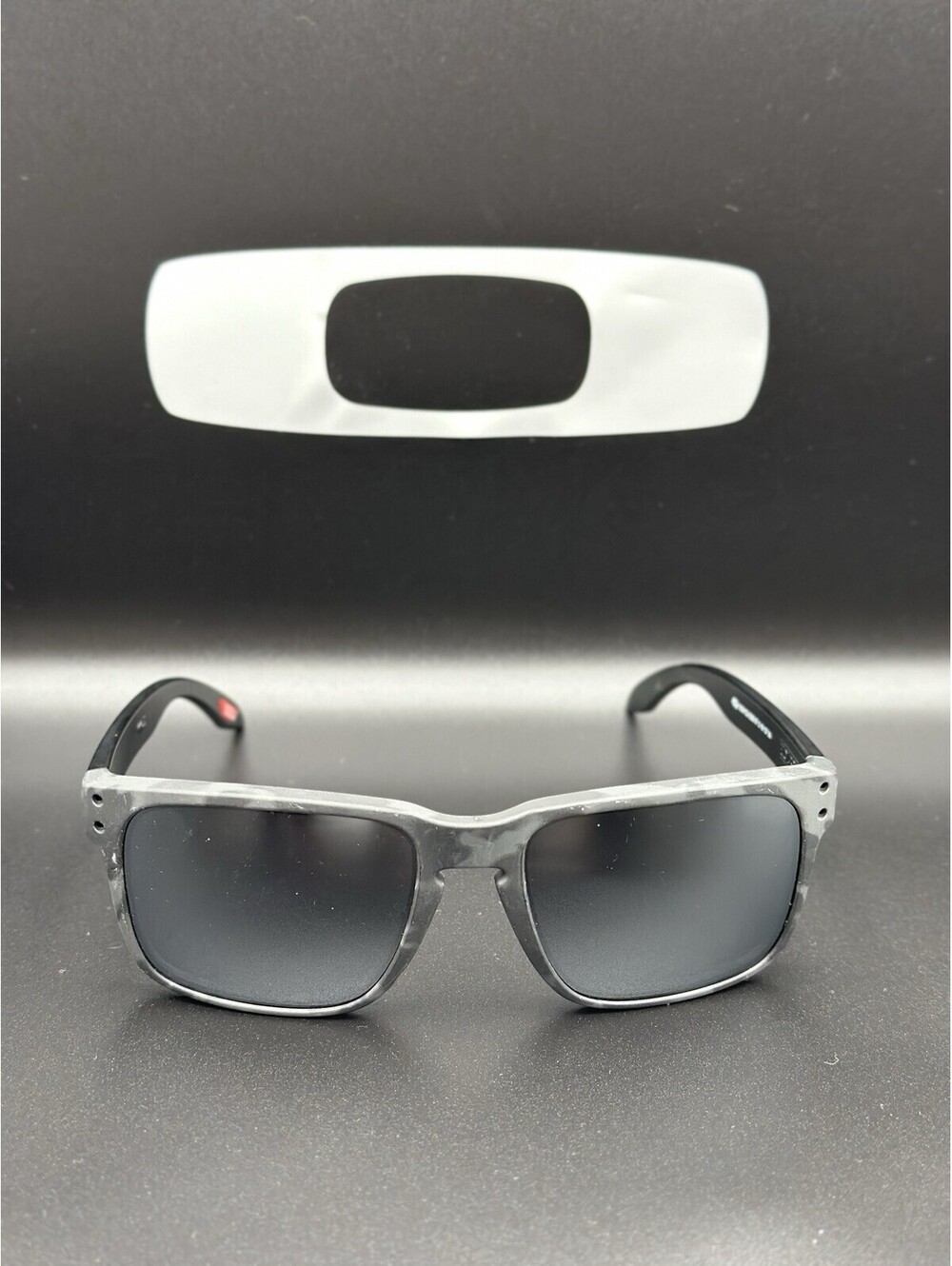 Oakley Holbrook Matte Grey Camo/Black w/Black Iridium Lenses(No Icons/Rivets)